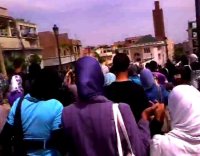 Marche estudiantine de solidarité avec les victimes