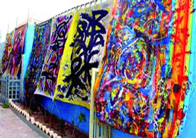 Noureddine Chegrane à la galerie Lina, à la Madrague (Alger)