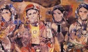 تسليم لوحة فنية لإسياخم إلى المتحف الوطني للفنون الجميلة بالعاصمة