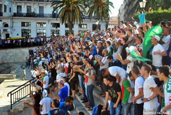 Des écrans géants pour suivre les Verts