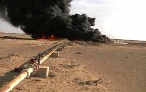 نشوب حريق بأنبوب نقل البترول في الأغواط