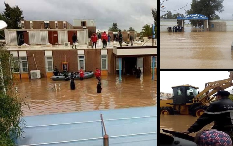 غرق مستشفى في معسكر.. و «الحماية» تجلي المرضى بالقوارب