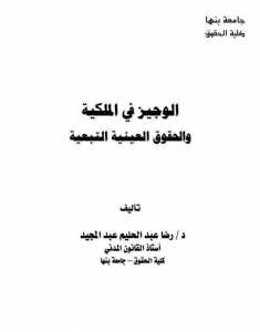 الوجيز في الملكية و الحقوق العينية التبعية