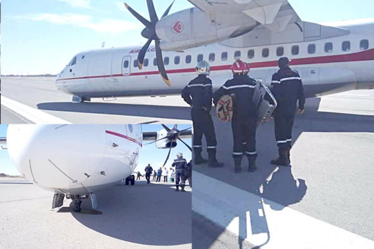 طائرة للخطوط الجوية الجزائرية تتعرض لحادث بمطار الوادي