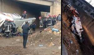 حادث انحراف حافلة بالمدية