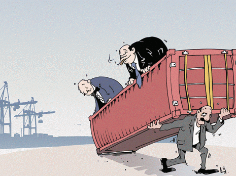 Le poids écrasant des importations