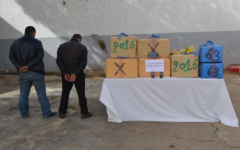 حجز قرابة 36.4 طن من الكيف بتلمسان خلال سنة 2016