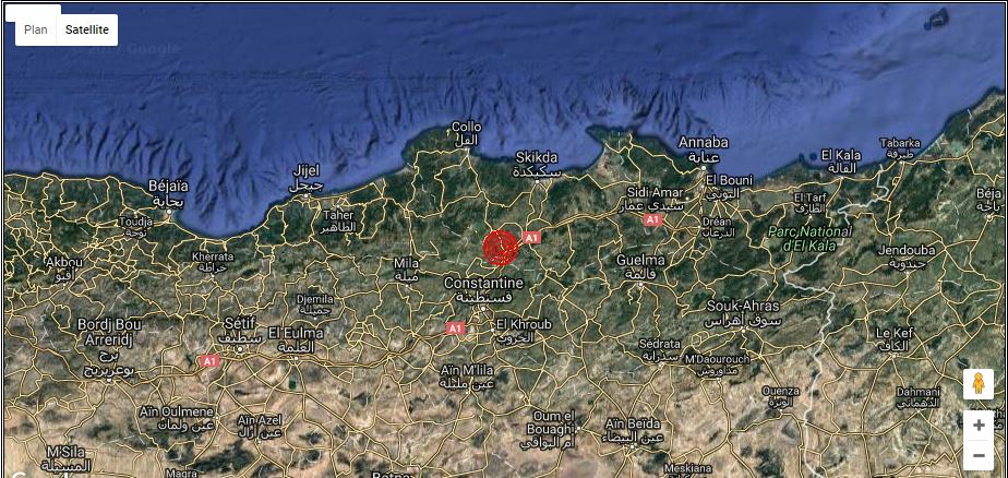 هزة أرضية قوية تضرب ولاية سكيكدة