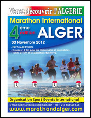 Omnisports/ Marathon- La 4e édition d'Alger                                    Ce sera samedi 3 novembre