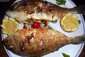 DAURADE FARCIE AUX CREVETTES ET CHAMPIGNONS