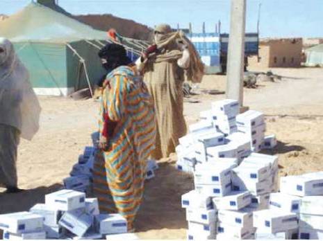 Caravane d'aides alimentaires pour les camps de réfugiés sahraouis