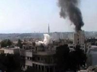 قلعة بشار الأسد تحترق