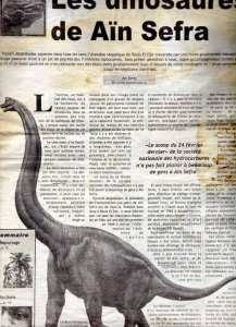 Le Dinosaure dans notre région (Swifssifa Oulakak ) : « Le Géant des Ksour ».