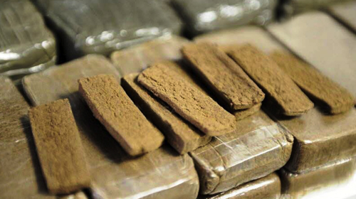 Saisie de neuf kilos de résine de cannabis