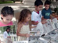 Des sacs de collecte de papier recyclable                                    « Ambassade verte »