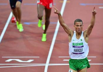 Makhloufi en quête d'une place en finale                                    ATHLETISME: COURSE DU 1500 M
