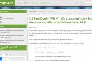 La FAF confirme la victoire de Béni Douala contre M'sila