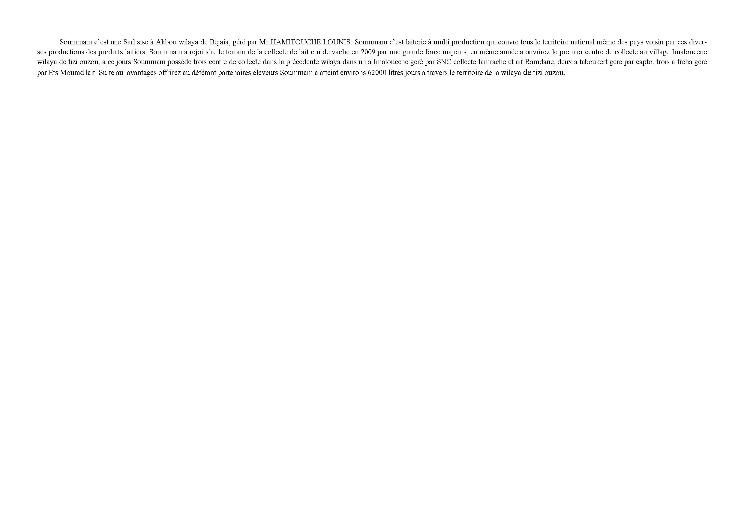 centre de collecte soummam