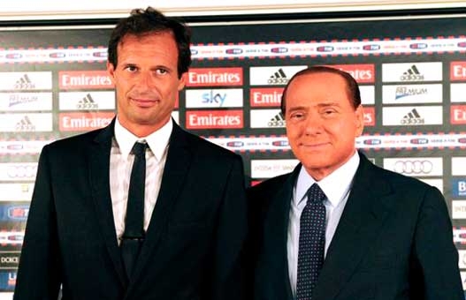 AC Milan : Berlusconi veut mettre Allegri à la porte