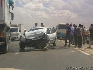 جريحان اثر انقلاب سيارة من نوع هيليكس بالطريق رقم 46 الرابط بين الجلفة والمويلح