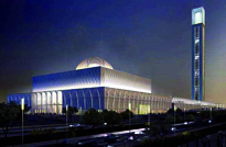 Le coulage de béton des fondations entamé                                    Grande mosquée d'Alger