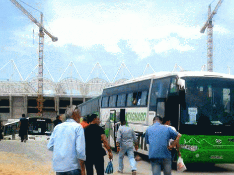 Le chantier à l'arrêt