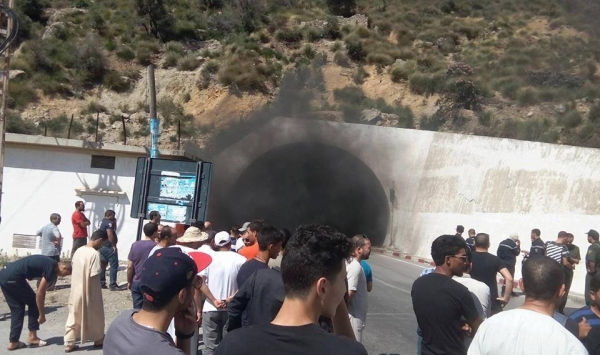 اندلاع حريق مهول داخل نفق في بجاية