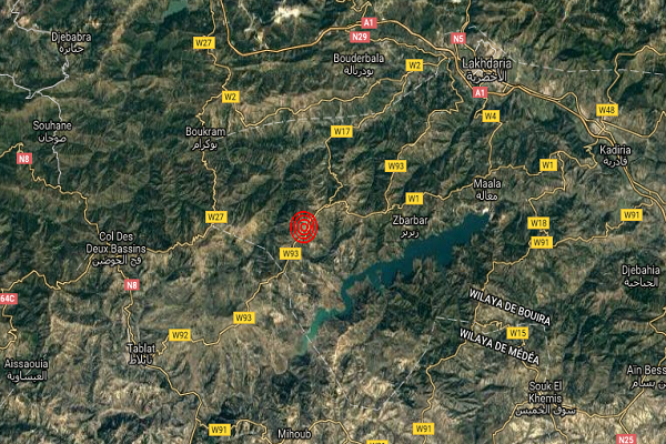 هزة أرضية بقوة 3.6 درجات بالبويرة