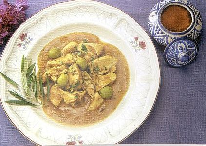 DJEDJ ZITOUN - POULET AUX OLIVES