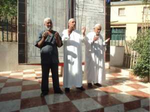 Draa Kébila le 5 juillet 2017, pose de gerbe de fleurs au carré des martyrs