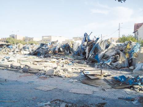 Souk N'sa complètement rasé hier                                    Marché informel d'El Eulma (Sétif)