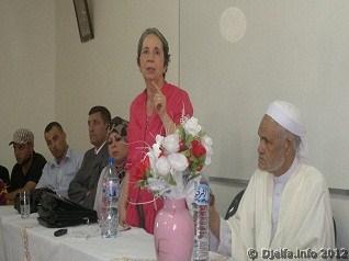 خلال إشرافها على تأسيس المكتب الولائي للمنظمة الوطنية لترقية ثقافة السلم وإصلاح ذات البين بالجلفة/ 