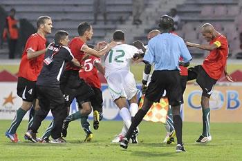 La Libye risque gros                                    SUITE AU COMPORTEMENT DE PLUSIEURS DE SES JOUEURS