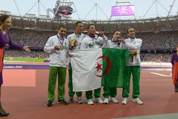 Retour triomphal des athlètes algériens                                    JEUX PARALYMPIQUES DE LONDRES