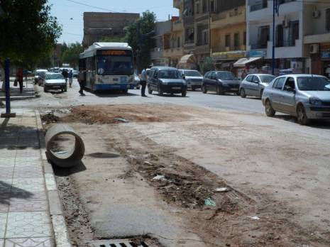 Des routes dans un état lamentable                                    Plan de circulation à Batna