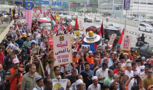 مظاهرات بماليزيا نصرة للأقصى وتضامنا مع المرابطين