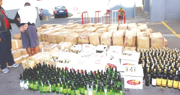 Importante saisie de boissons alcoolisées et de psychotropes