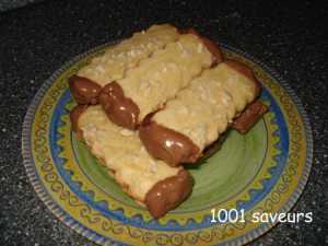 Batonnets au chocolat et aux amandes