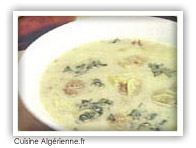 Soupe blé vert et boulettes