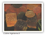 Pâte d’amandes aux fruits