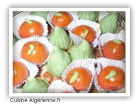 Pêches et figues en pâtes d’amandes