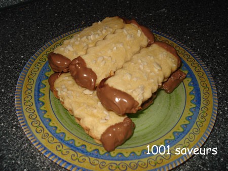 Batonnets au chocolat et aux amandes