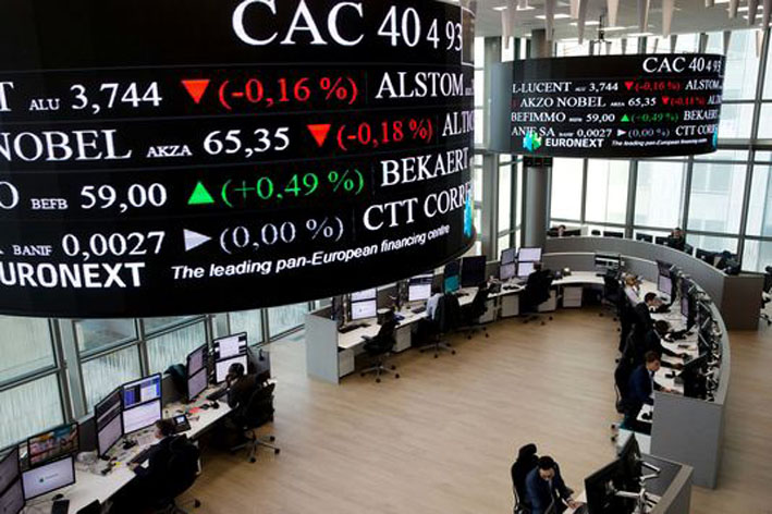 Lestées par un euro fort : Les Bourses européennes dans le rouge