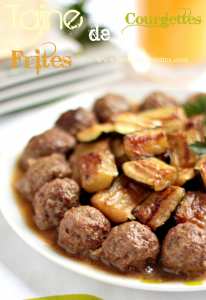tajine de courgettes aux boulettes de viande hachée