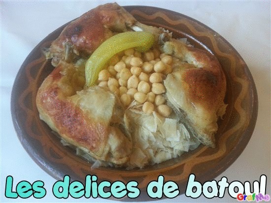 Thrida sauce blanche (specialité contantinoise)