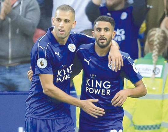 محرز وسليماني يقودان ليستر إلى ربع نهائي كأس الرابطة الانجليزية