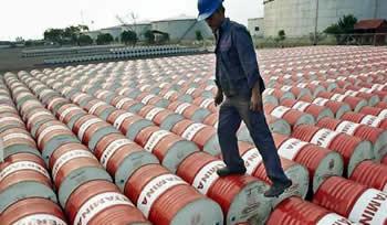 Le baril sur un nuage