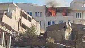 حريق في الطابق الخامس من مقر بلدية البويرة الجديد
