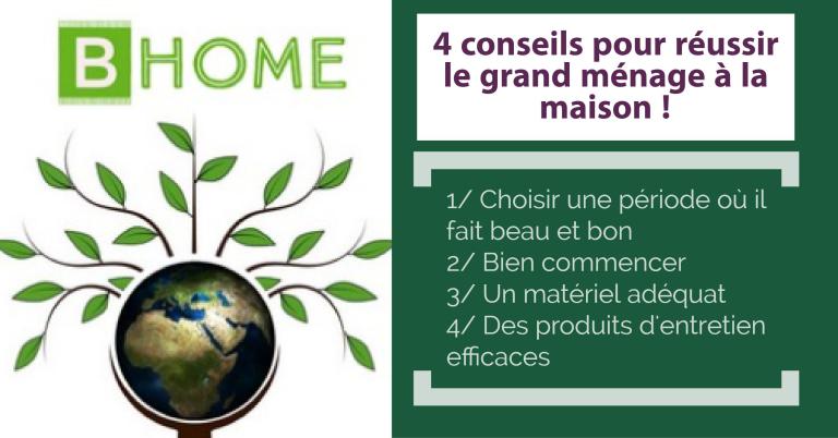 4 conseils de BHome Oran (société de  nettoyage et de femmes de ménage) pour faire le grand ménage dans sa maison