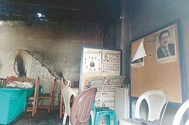 La permanence électorale du RND incendiée